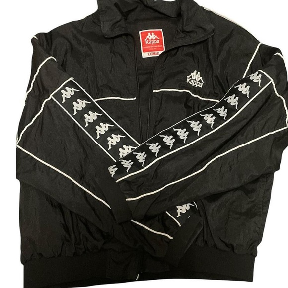 kappa exclusive black windbreaker track jacket - Picture 2 of 3